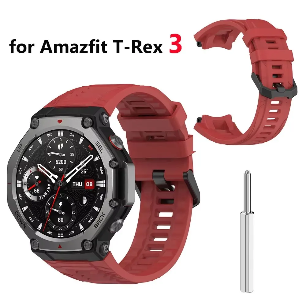 T rex 3 Smartwatch Watch Band for Amazfit T-Rex 3 Strap Watchband Silicone Replacement Bracelet for Amazfit T Rex 3 Accessories