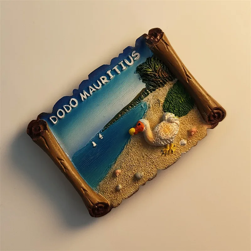 Mauritius Creative Three-Dimensional Dodo Tourist Souvenir Hand Painted Resin Magnetic Fridge Magnet Resin Material