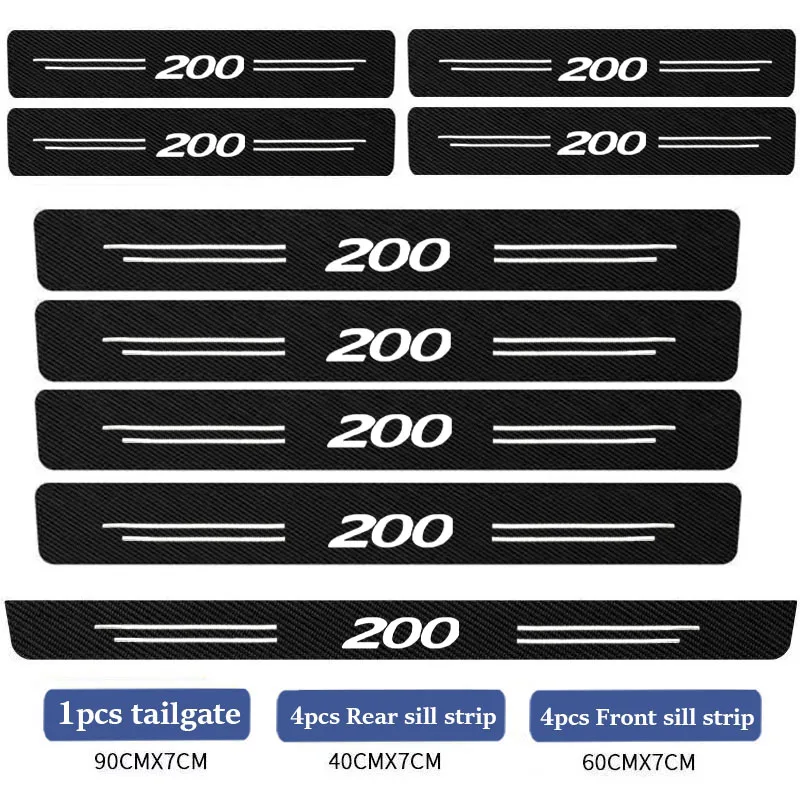 Car Sill pedal Rear Bumper Protection Stickers Carbon Fiber Sticker Waterproof Protection Film For Chrysler 200 Car Accessories view 6