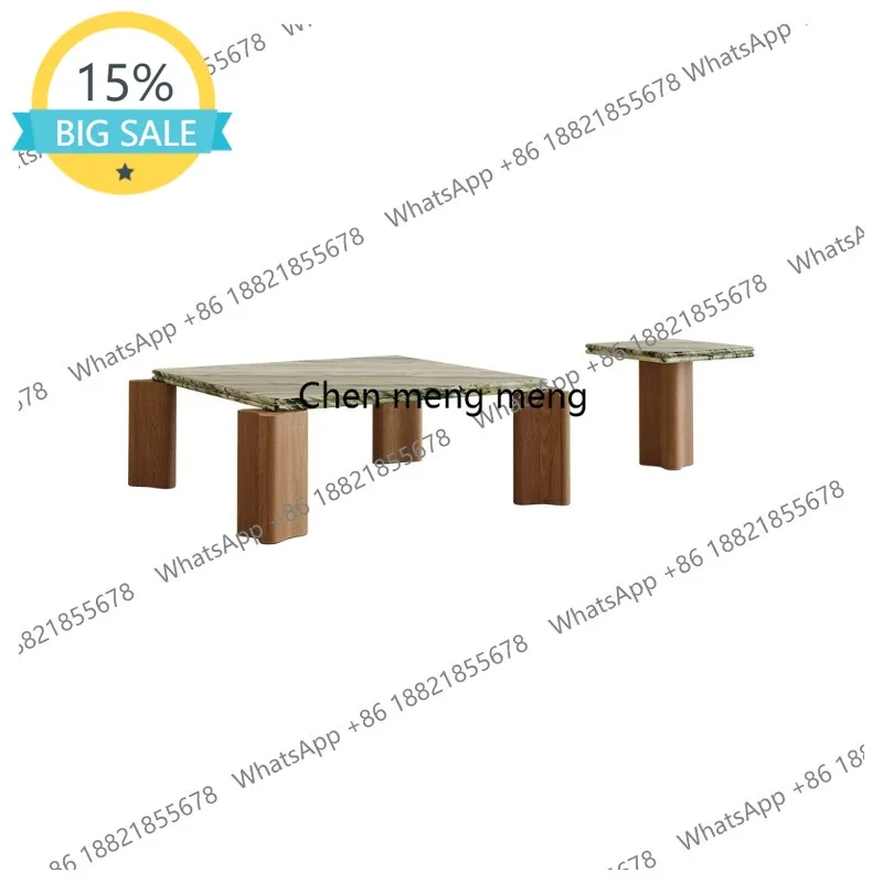 

L07 Квадратный журнальный столик в итальянском стиле - минималистичный роскошный мраморный журнальный столик, столик для гостиной из натурального камня