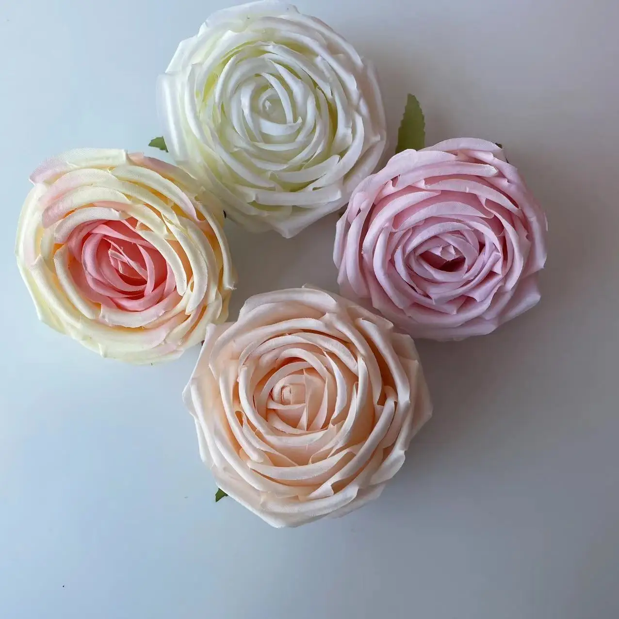 

10Pcs Round Rose Head Artificial Silk Flowers Diy Rose Flower Wall Bouquet Wedding Party Backdrop Decor Home Fake Rose Flowers