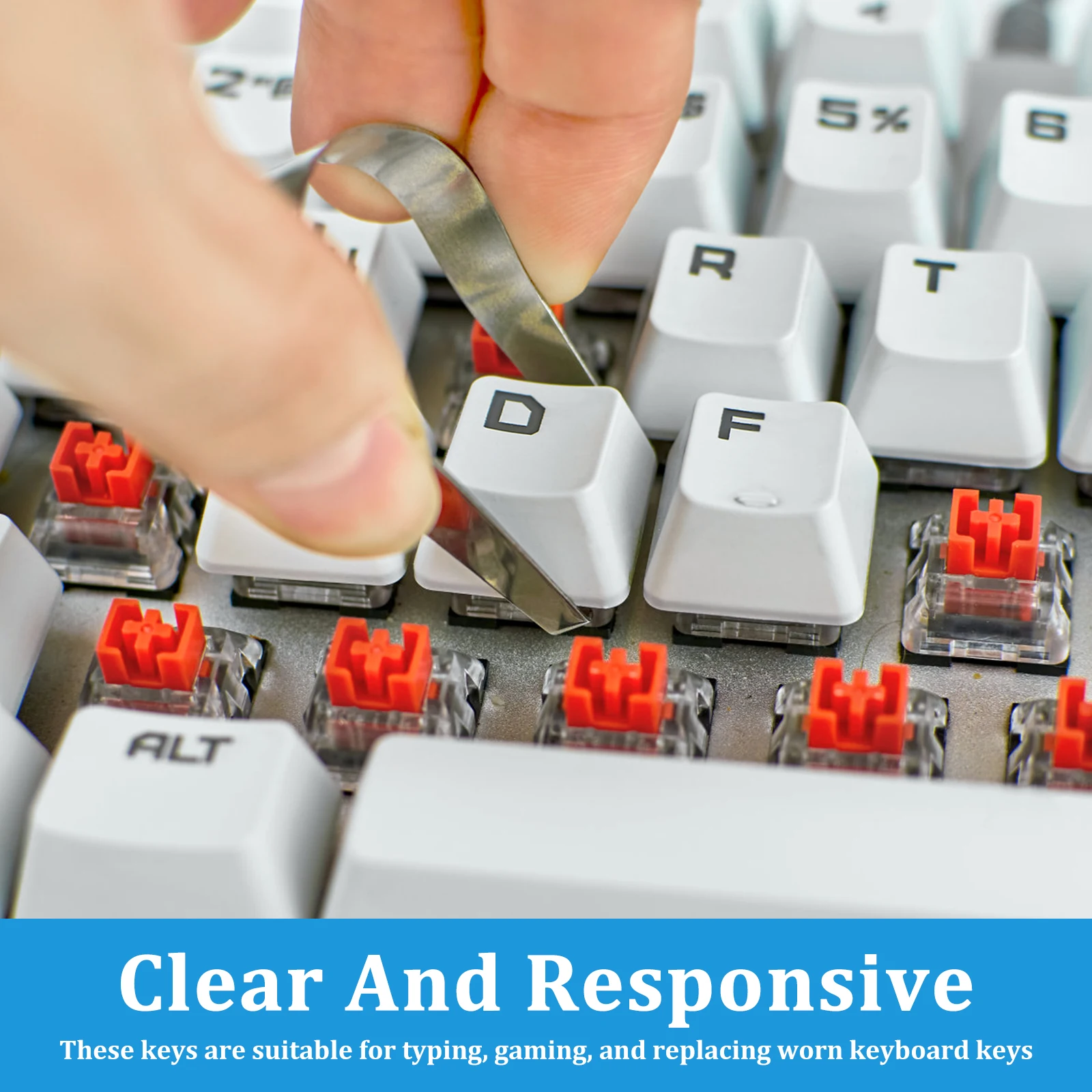 150 Stück Schalter Ersatz 3 PIN mechanische Tastaturschalter Clicky, präzises Tippen, staubdicht, LED-Tastatur, Gaming-Tastatur