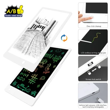 Tablette de dessin et de copie LCD pour enfants, planche à dessin LED, jouet de peinture pour enfants, cadeaux créatifs pour enfants, dos, grandir, A5, A4