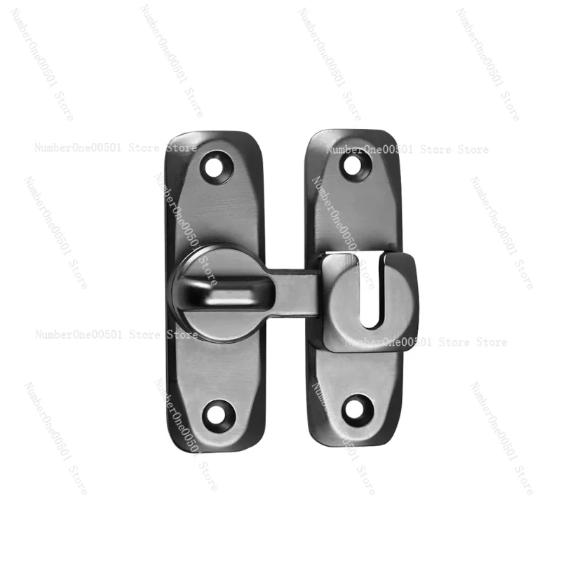 

No Drill Universal Door Lock Glow-in-Dark Adjustable Latch for Left Right Swing Bathroom Doors Old Style Push Pull Bolt Lock