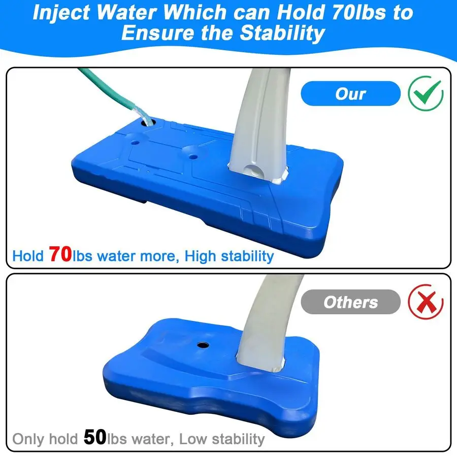 ألعاب كرة السلة على جانب حمام السباحة، ألعاب كرة السلة المائية الصيفية الكبيرة مع قاعدة قوية مطولة للأطفال الأولاد والبنات والسباحة
