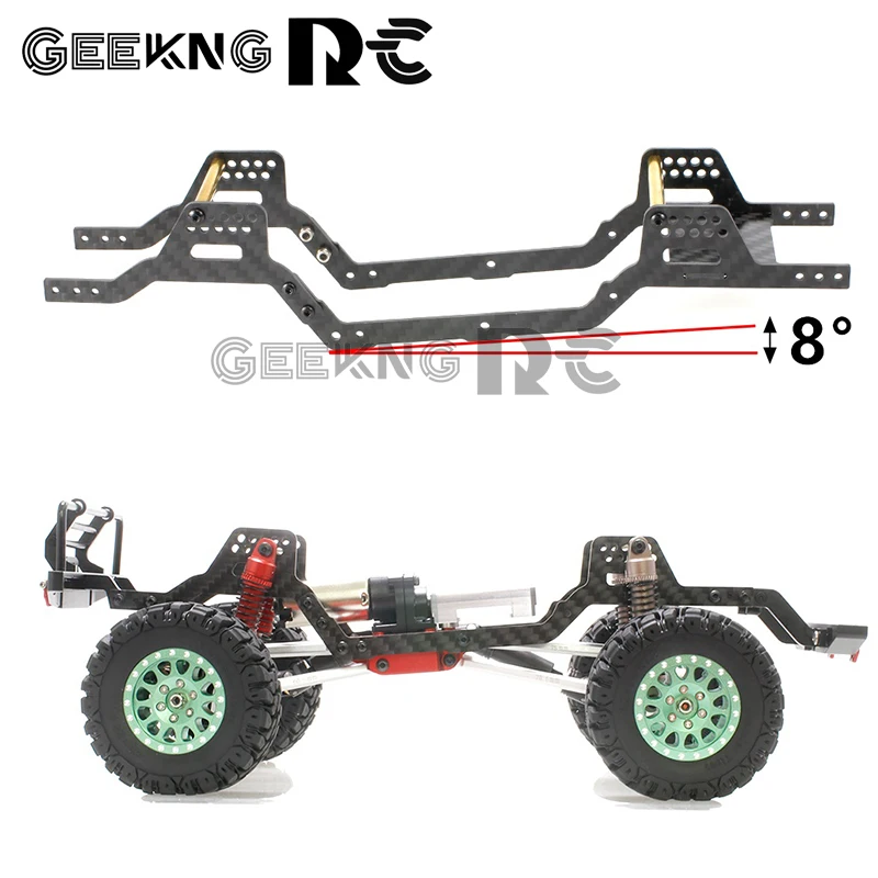 TRX4M LCG Carbon Fiber Chassis Kit Frame Girder Rail for TRX4M 1/18 RC Crawler Car Upgrade Parts Accessories