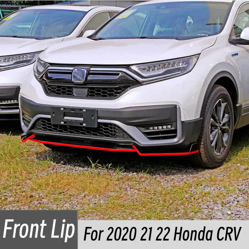 For 2020 21 22 Honda CRV Front Bumper Splitter Lip Chin Spoiler BodyKit Diffuser Protector Guard Exterior Tuning Car Accessories
