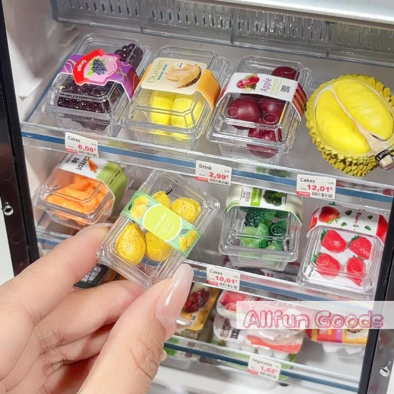 [TG835]1 Set Doll Accessories Toys New 1/6 Dollhouse Miniature Food Supermarket Vegetable Fruit With Clear Box