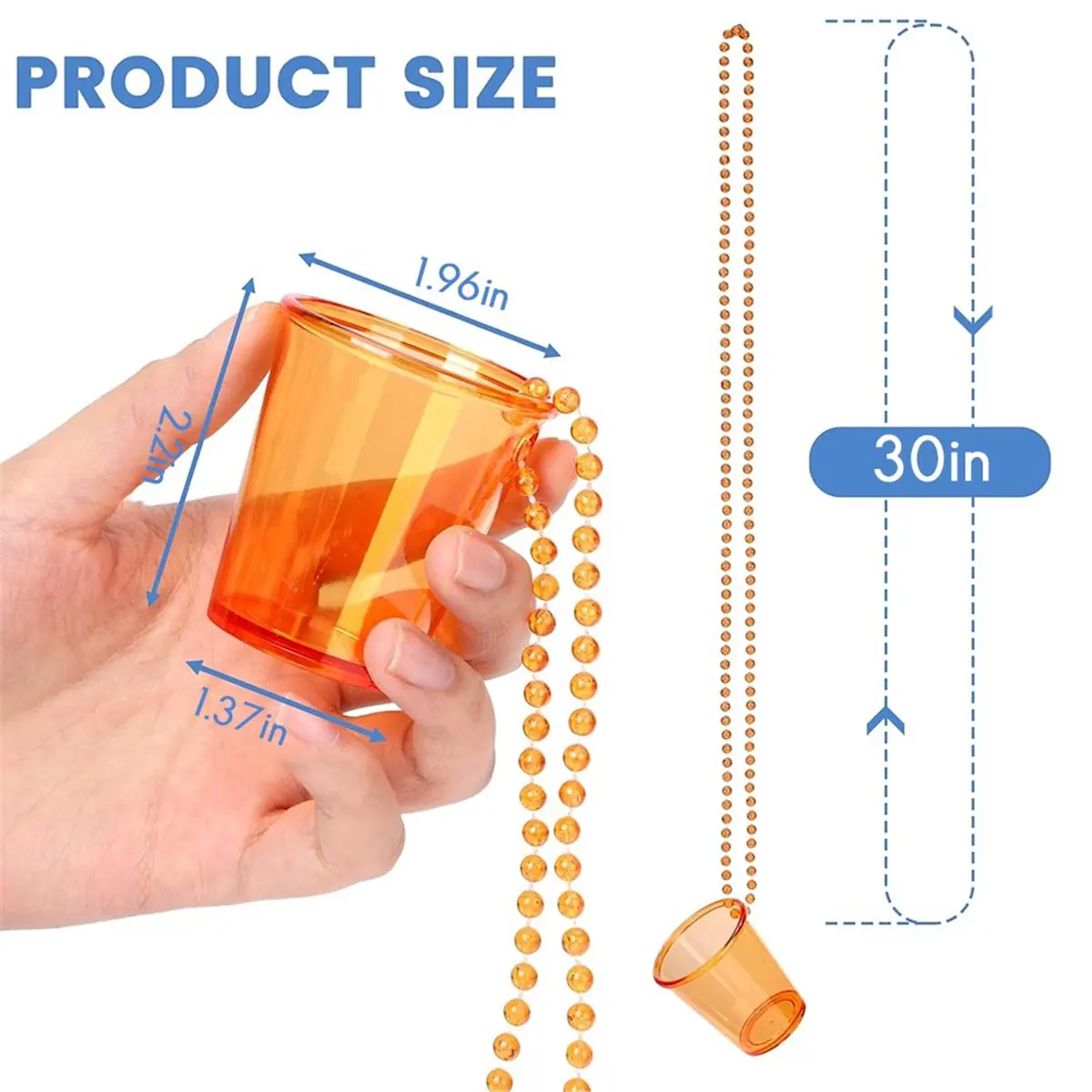 2026 New 12 Pack Shot Glass on Beaded Necklace,Plastic Shot Glasses,Perfect for Bachelorette, Birthday,Wedding Parties & Holiday