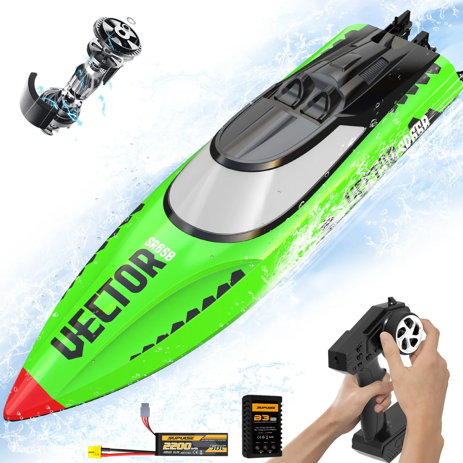 

Orlans 2.4g Remote Control Stunt Boat Brushless High-Speed 50km/H Professional Adult Wireless Electric Water Speedboat Toy Gift