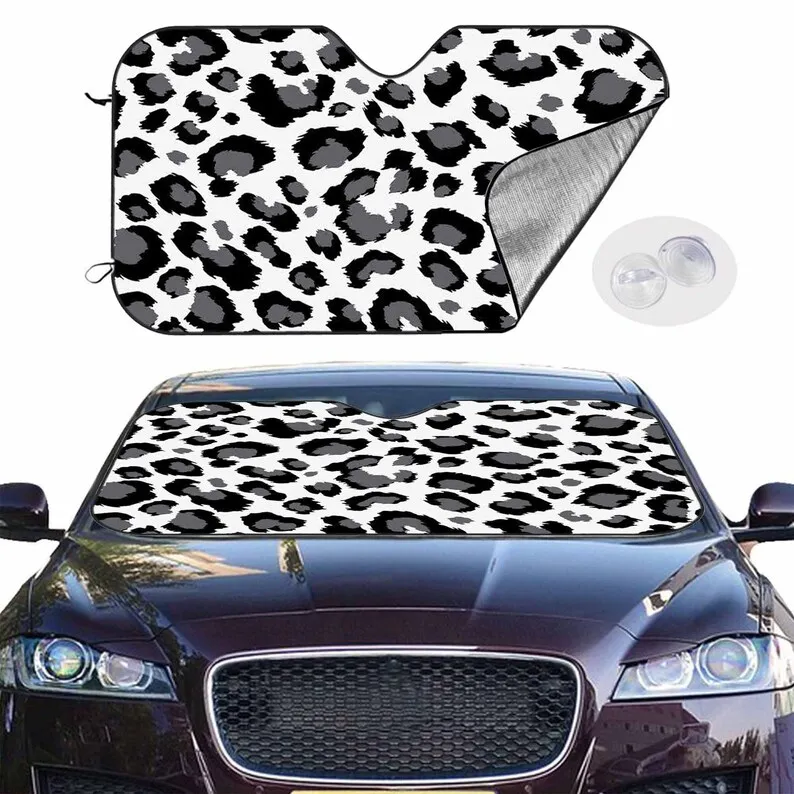 Leopard Car Sun Shade,for Car Windshield,Car Auto Sun Shade,summer Car Front Cover UV Protection,Car Auto Accessories,Sun Visor