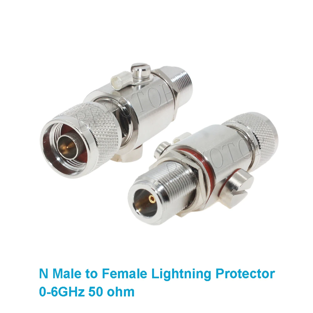 6GHZ N Vrouw-vrouw RF Coaxiale Overspanningsbeveiliging Bliksemafleider voor HAM CB Radio WLAN WiFi 50ohm Gasontlading bescherming