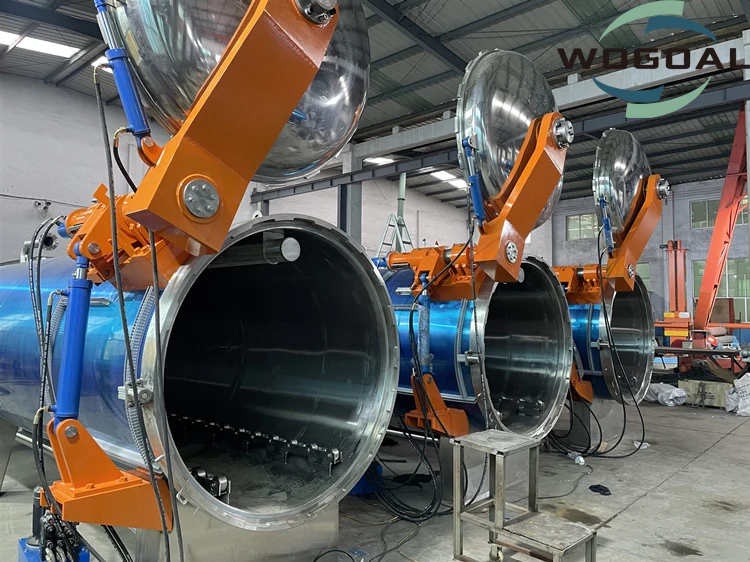 Máquina industrial de cocción de presión de vapor de cangrejo de mariscos, máquina de cocción de autoclave de retorta