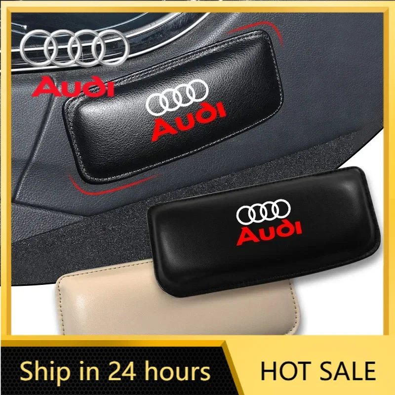 

2026 Hot For Audi Car Interior Pillow Comfortable Elastic Cushion Leather Knee Pad For Audi Sline A1 A3 A4 A5 A6 A7 A8 Q2 Q3 Q5