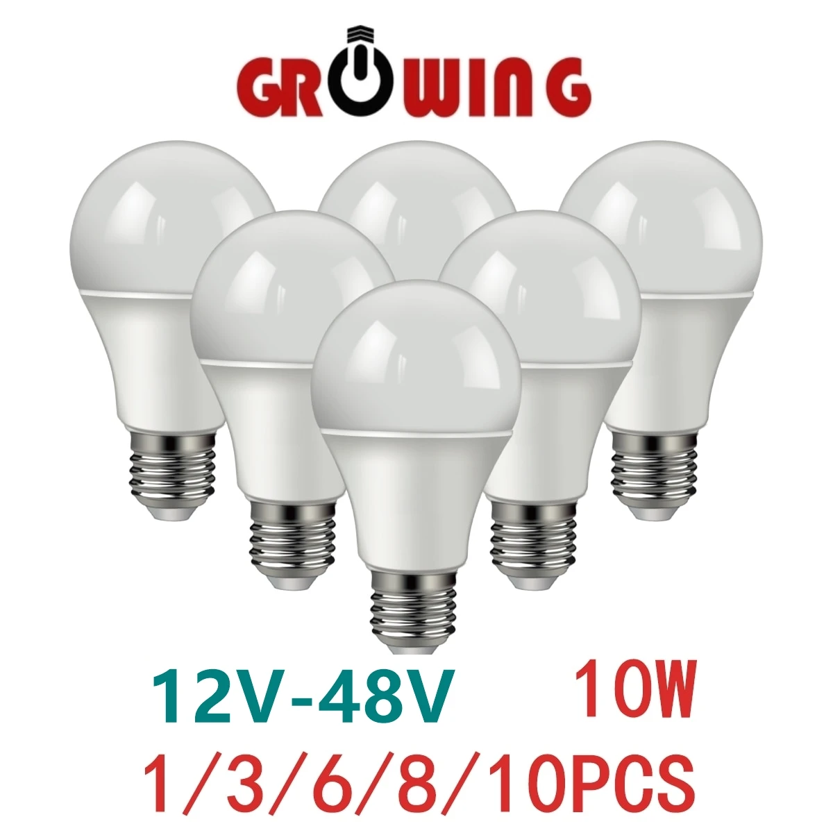 태양광 LED 전구용 봄빌라 램프, DC AC 12 V-48V, E27 B22 램프, 10W, 12 볼트 저전압 램프 조명, 로트당 1-10 개