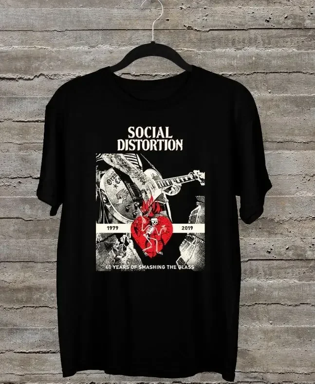 

Social Distortion 40 Years Men T-shirt Black Unisex All Size S to 5XL2024 High quality Brand T shirt Casual Printed 100% Cotton