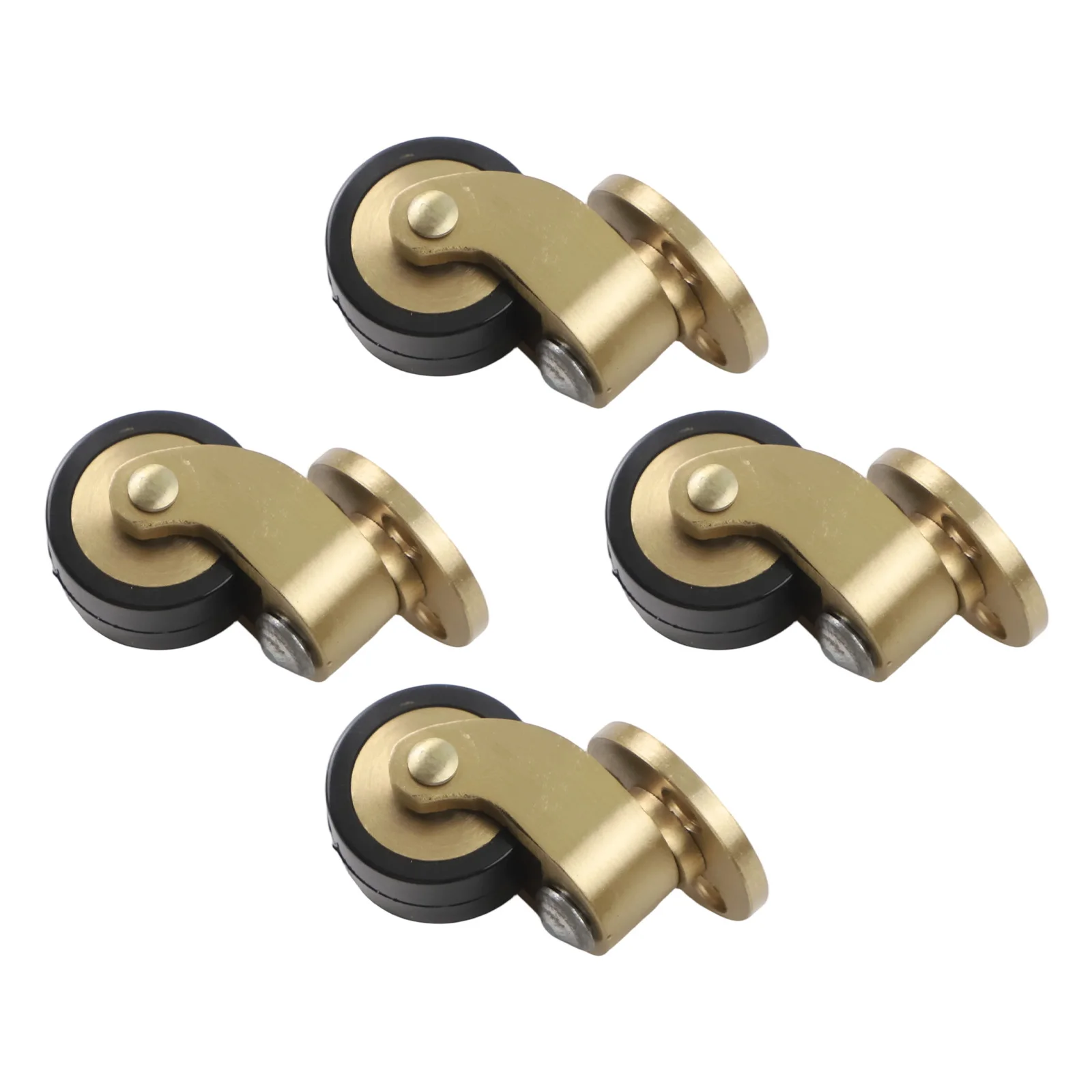 4 Brass Casters with 360 Degree Swivel and Silent Bearings for Furniture Mobility Including Sofas and Tables 4
