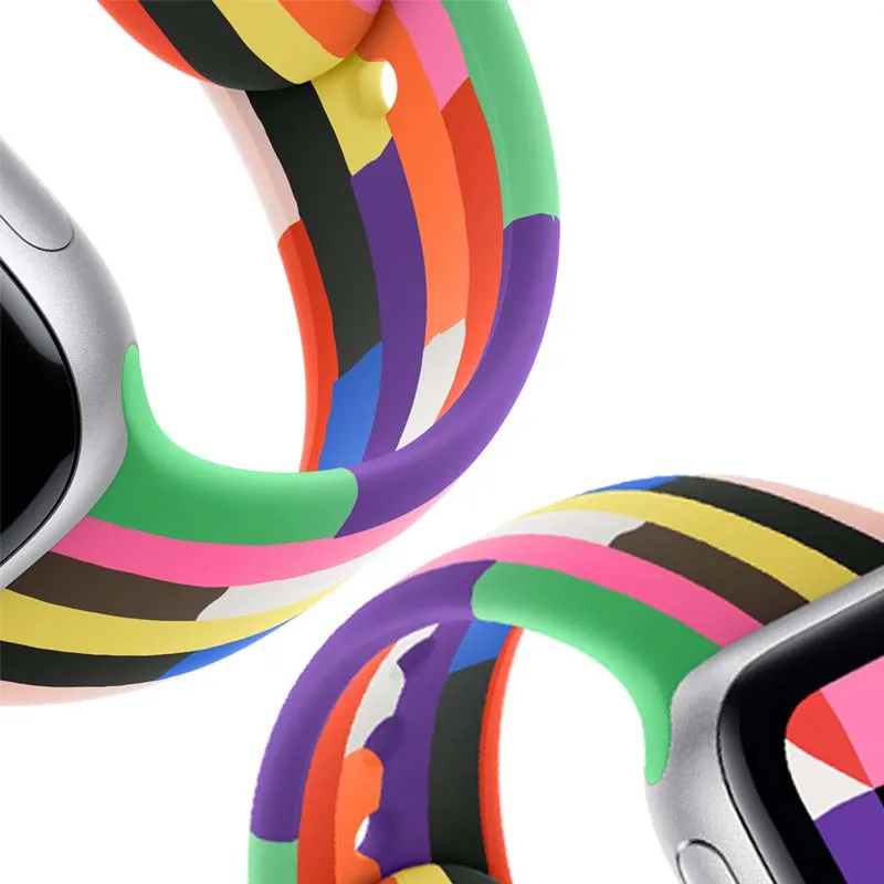 

Printed Strap For Apple Watch Ultra 2 Band 49mm 44mm 45mm 46mm 41mm Silicone correas Bracelet iWatch series 10 9 8 7 6 3 SE 40mm