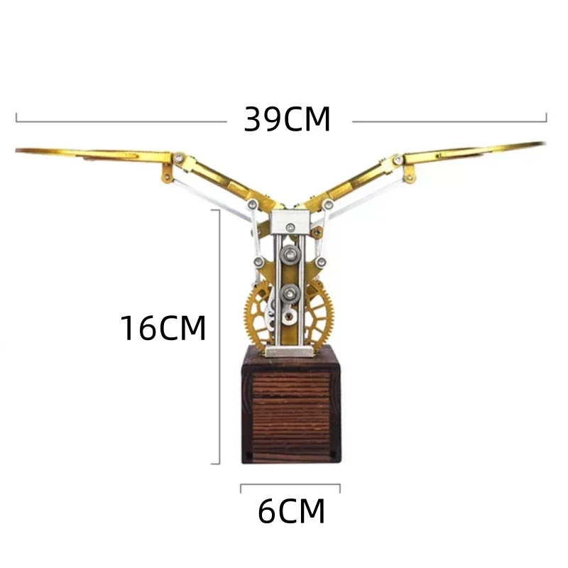 3D mechanische flatternde Flügel Metall Modell Kits Steampunk montiert Spielzeug Ornament-fertiges Produkt