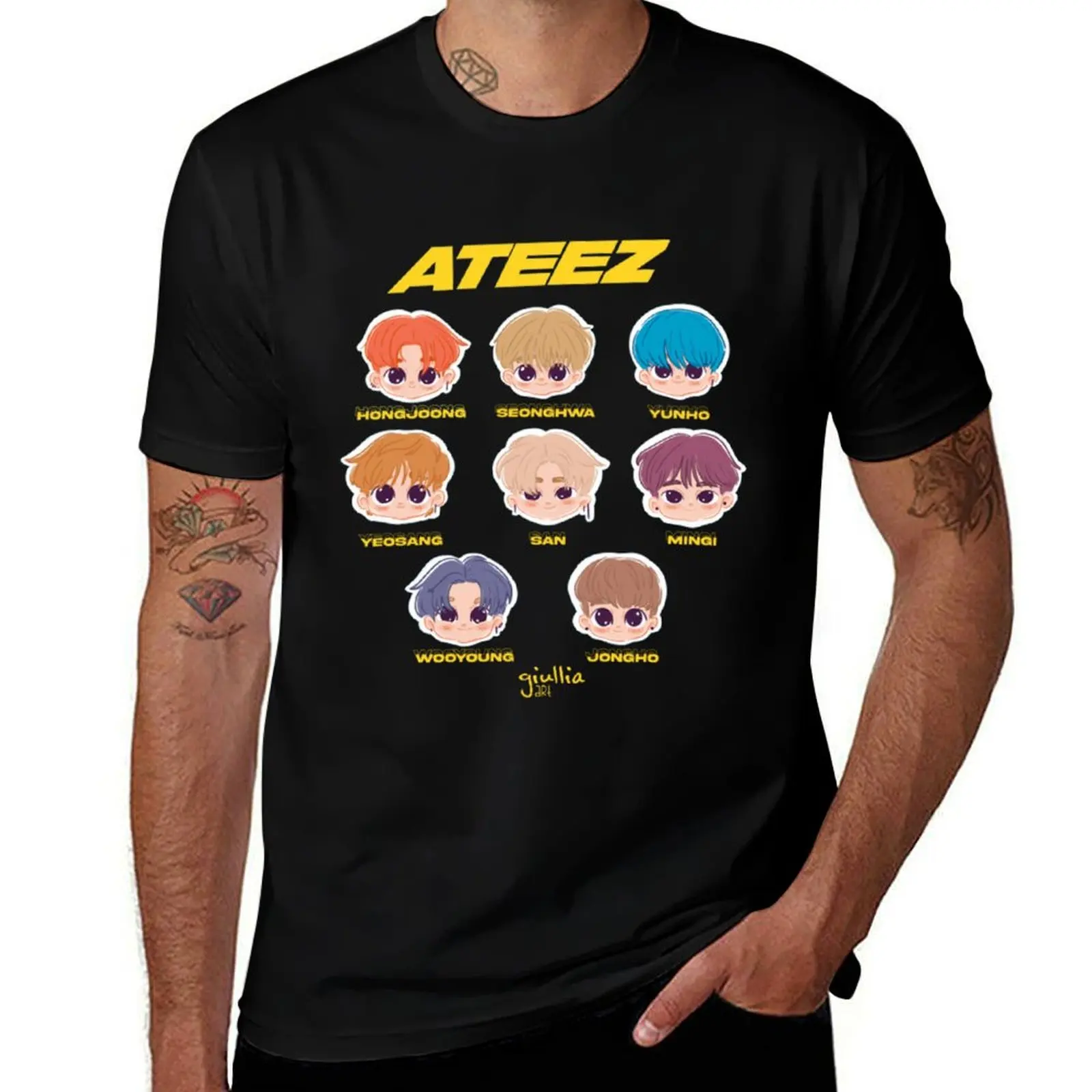 

Ateez T-Shirt t shirts for man slim fit t shirts designer cotton t shirts man 100% T-shirt