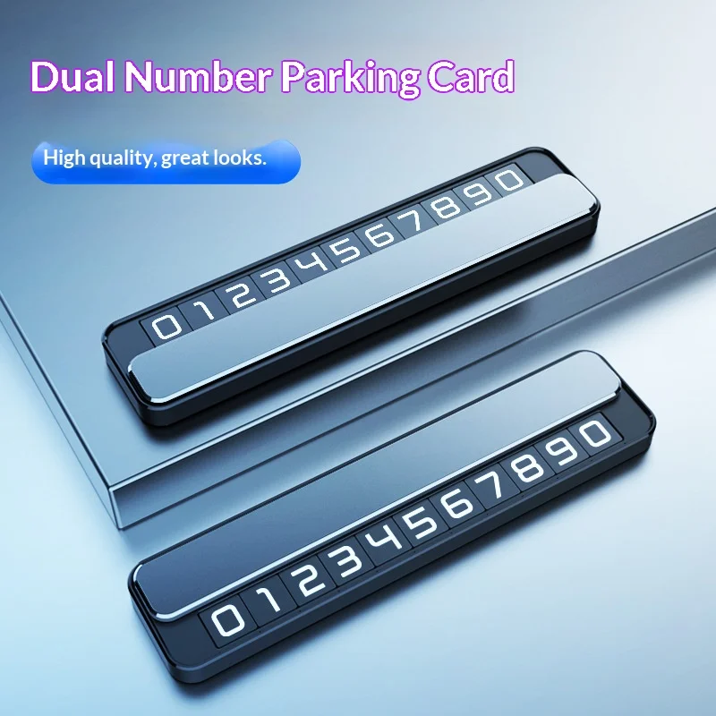 Novo sinal de estacionamento temporário de número duplo, placa de número móvel, criativo, escondido, sinal de estacionamento temporário, decoração de carro