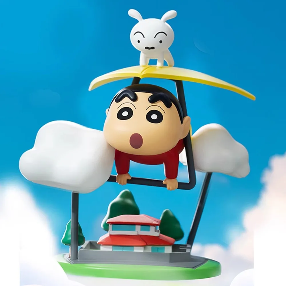 Kredka Shin-chan pudełko z niespodzianką śliczna moda oryginalność ozdoba na biurko pudełko z niespodzianką nowa delikatna kreskówka Model postaci zabawka prezent