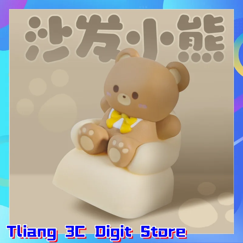 

Original Sofa Bear Theme keycaps cute mechanical keyboard resin1pcs PC gaming keyboard Accessorie gift collection keycaps