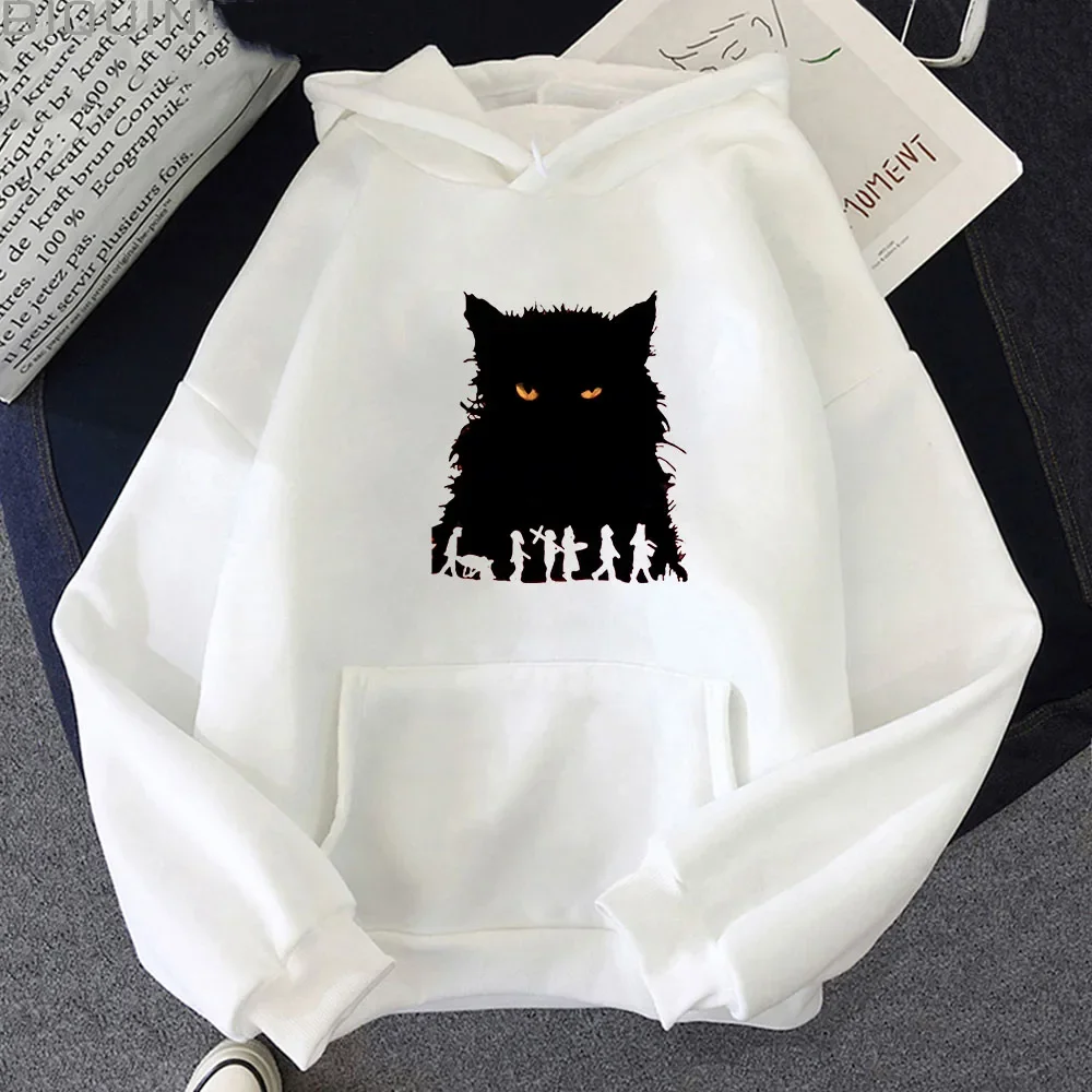 Pet Sematary Stephen King Y2k Women Men Harajuku Hoodies Black Cat Printed Sweatshirts Loose Kawaii Long Sleeve Classic Clothes