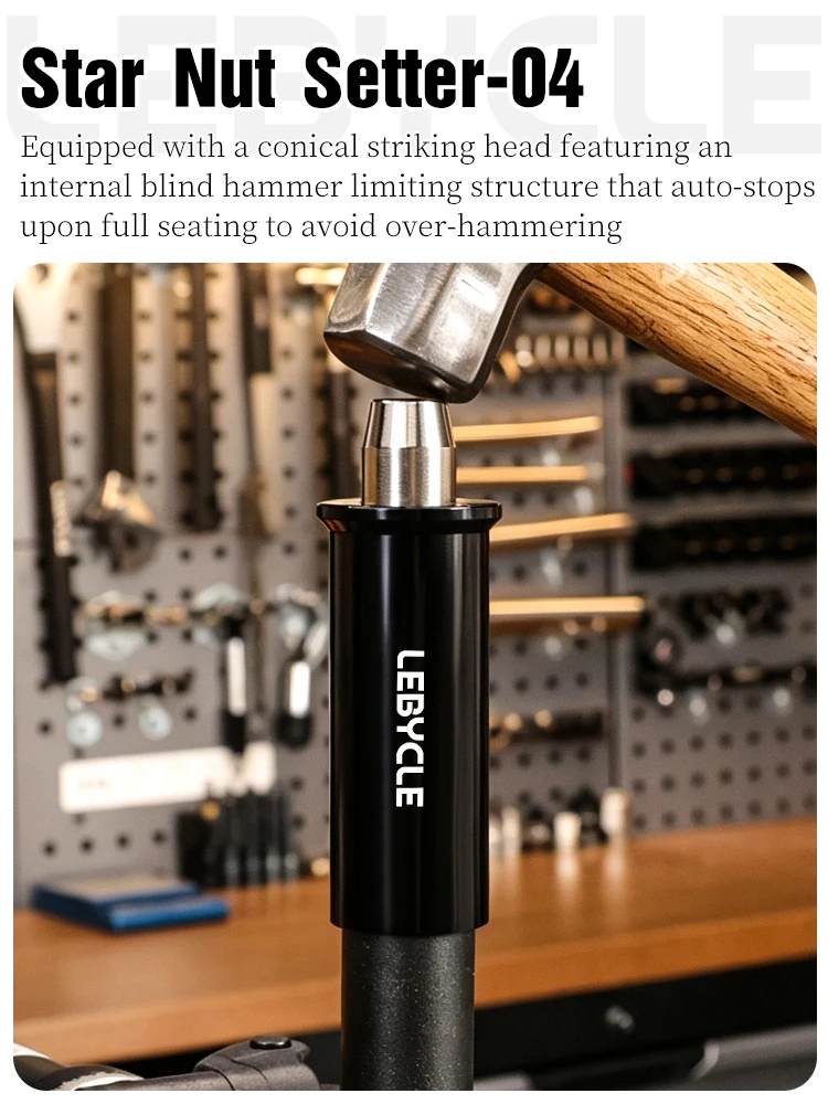 AliExpress LEBYCLE MTB Road Bike Star Nut Setter Tool Bike Front Fork Star Nut Installation Tool Headset Star Nut Install Press Repair Tool