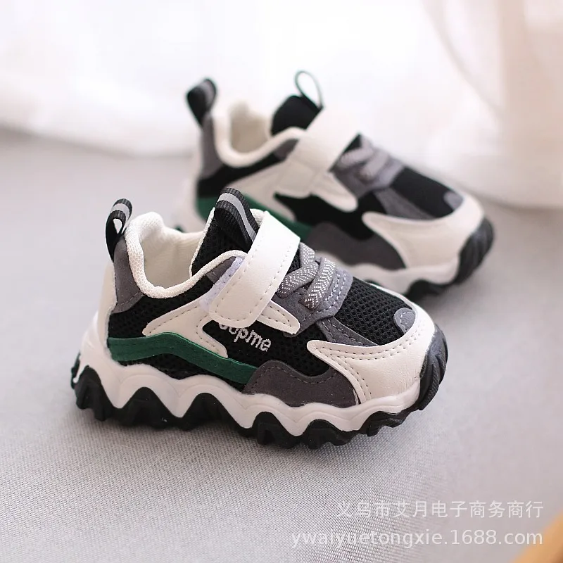 Spring Autumn Baby Soft-Soled Walking Shoes Boys Girls Non-Slip Sports Shoes Kids Children Comfortable Lightweight Casual Shoes