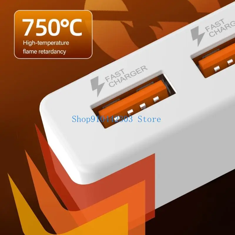 652F USB Splitter Cable USB2.0 Male to 4 Port Female Multiple USB Port Extender Cable for Data Transfer Power Charging