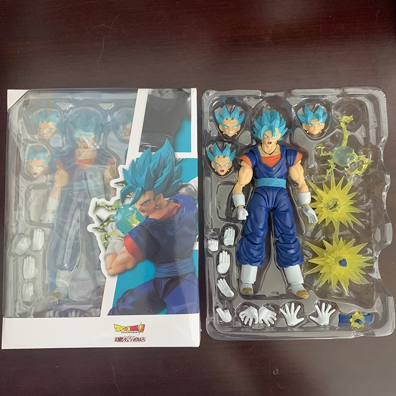 SHF Dragon Ball Super Saiyan Vegito figura de acción Dios Anime DragonBall Gokou estatuilla juguete colección de regalos de navidad