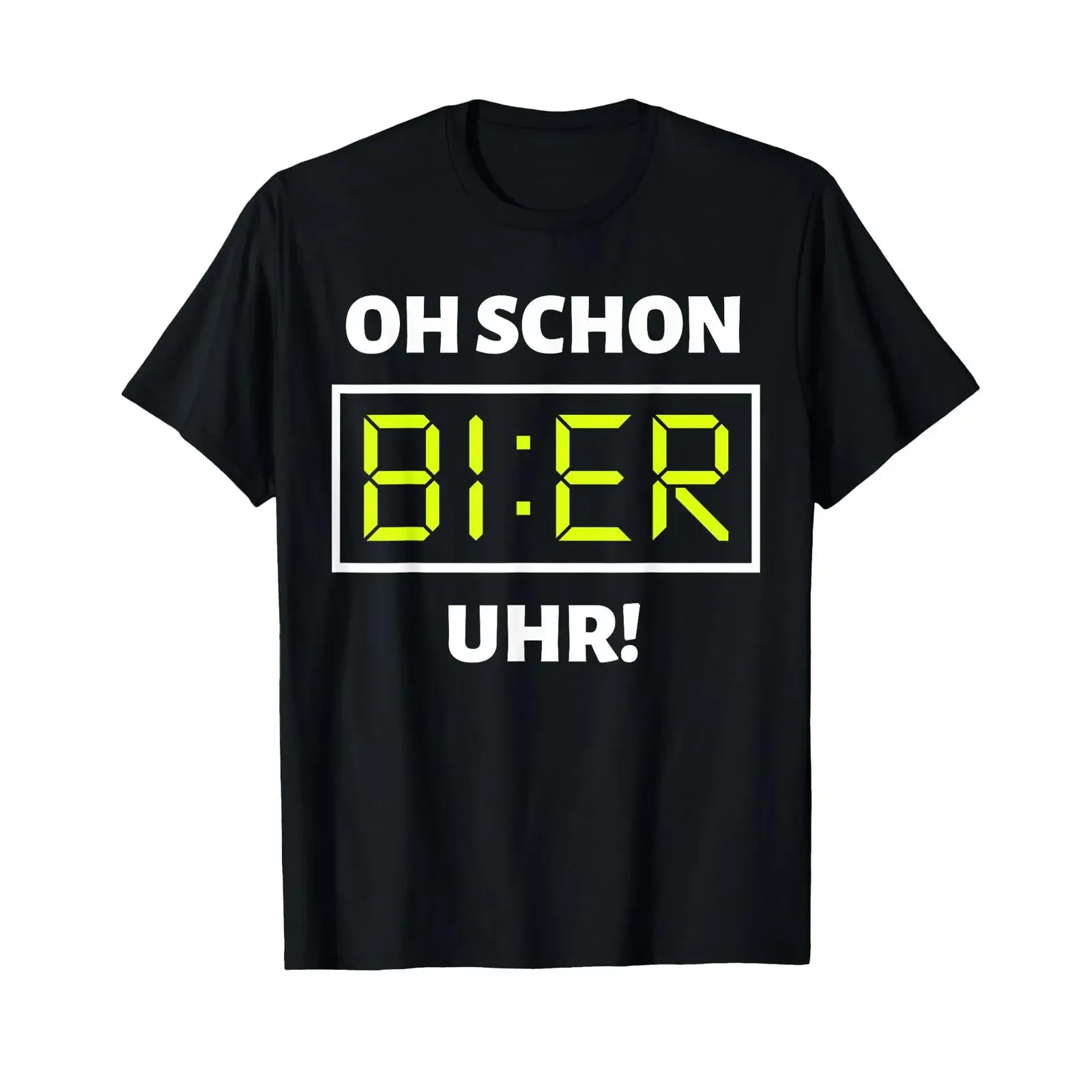 Beer Clock Funny Mallorca Party Alcohol Drinking Suff T Shirt black vintage Washed Versatile Breathable streetwear fashion
