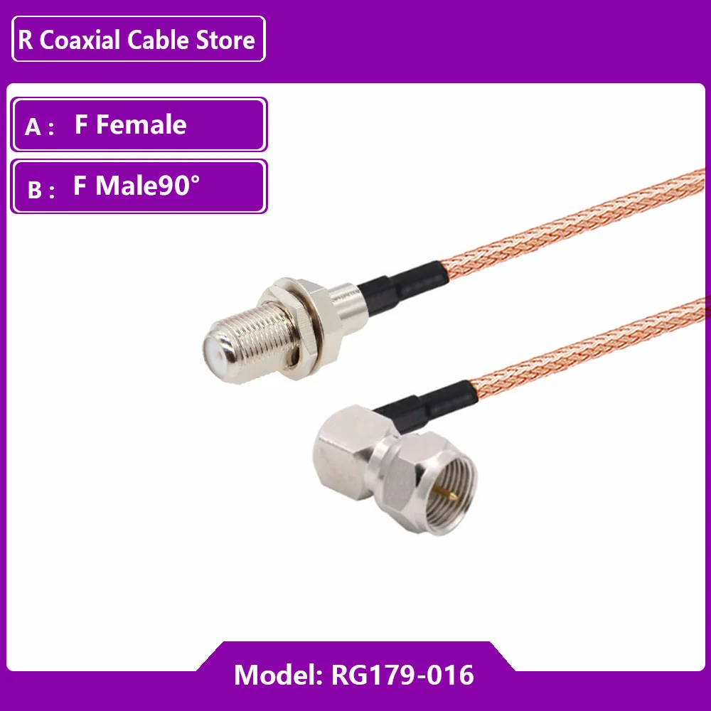 1 шт., кабель RG179, 75 Ом, штекер F-штекер F, штекер F, штекер, радиочастотный коаксиальный зеркальный кабель для ТВ-приставки, DIY перемычка