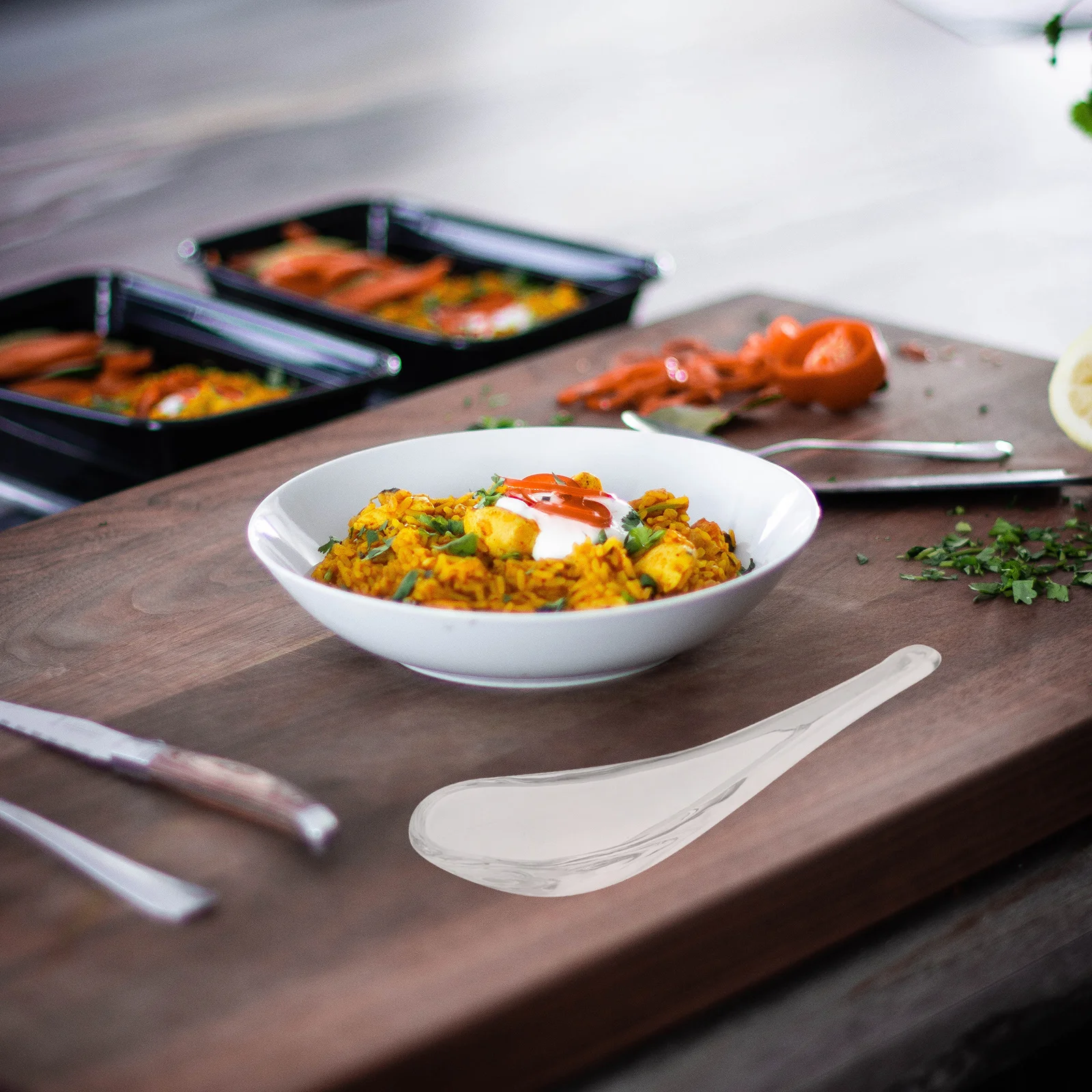 

Kitchen Glass Spoon Unique Fashion Design for Restaurant Dessert Clear Soup Glassware Serving Dessert Spoons Glass Spoon