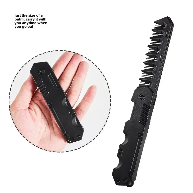 Multifuncional Pocket Folding Combs Plastic Wide Tooth Oil Head Comb Beard Combing Barber Hair Clipper Comb Salon Styling Tools
