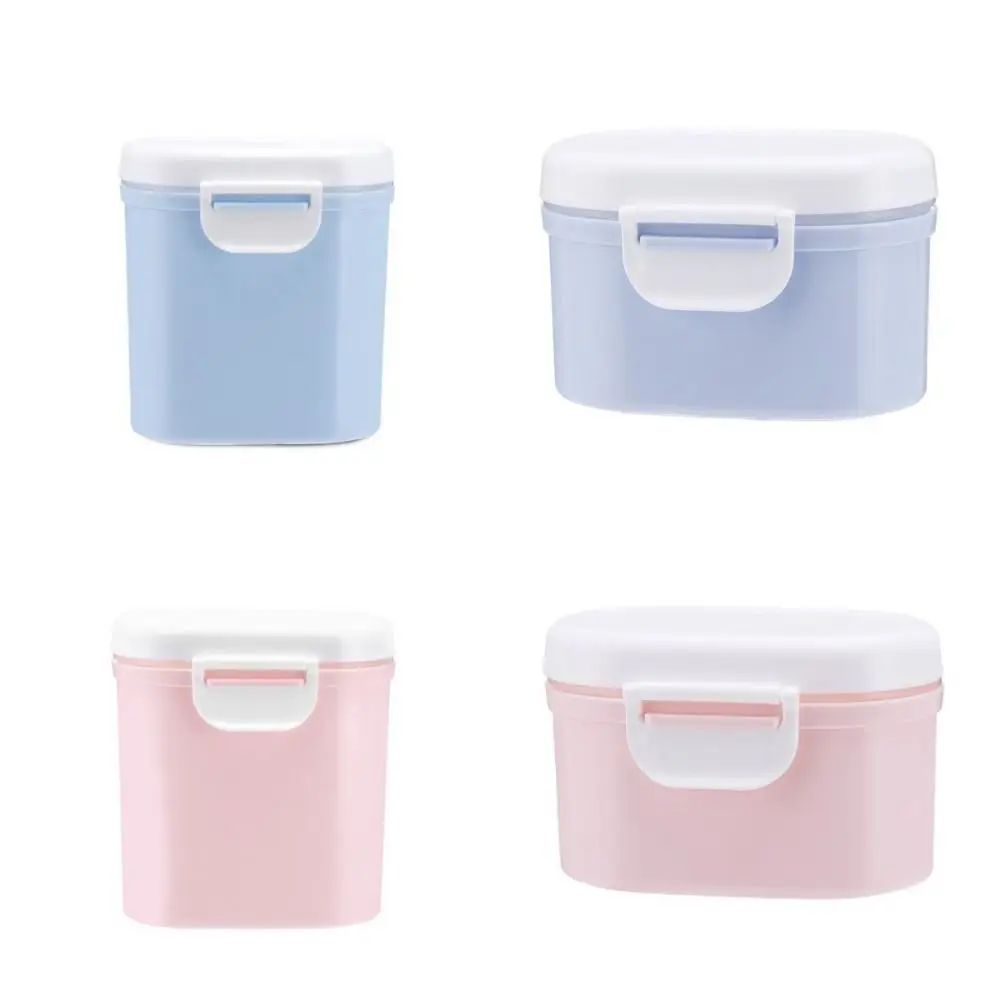 Portable Infant Milk Powder Box with Scoop BPA Free Baby Food Storage Box Multifunctional Large-Capacity