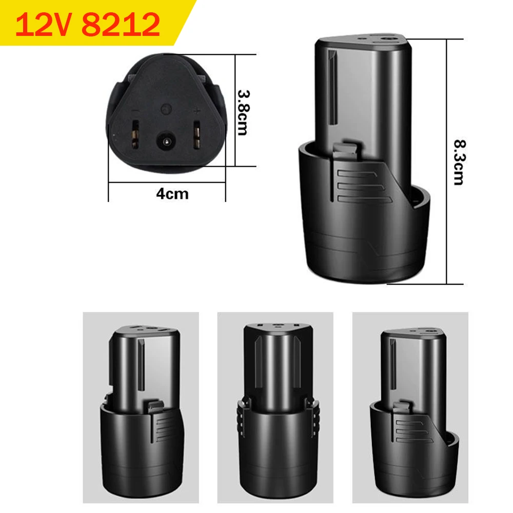 12V Rechargeable Lithium Battery Screwdriver Electric Drill Battery Cordless Screwdriver Charger Battery for 8212 Power Tools