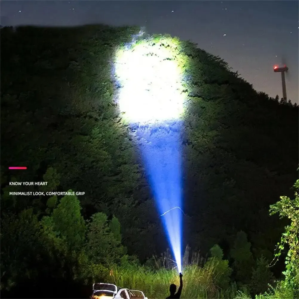 Outdoor Portable 5-heads Led Flashlight 5 Modes 4800mah Lithium Battery Usb Rechargeable Super Bright Torch