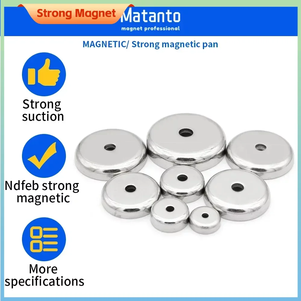 

Strong Neodymium Round Base Cup Magnet Rare Earth Magnets with Countersunk Hole and Promption Stainless Screws for Craft Office