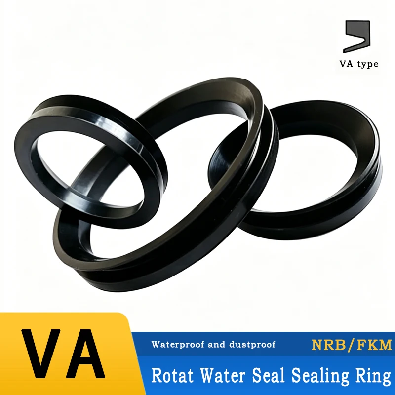 1~5P NBR/FKM Rubber O V Ring Gasket Sealing Cuff Rotary Rod Shaft Water Seal VA-14 VA-16 VA-18 VA-20 VA-25 VA-30 VA-32 to VA-170