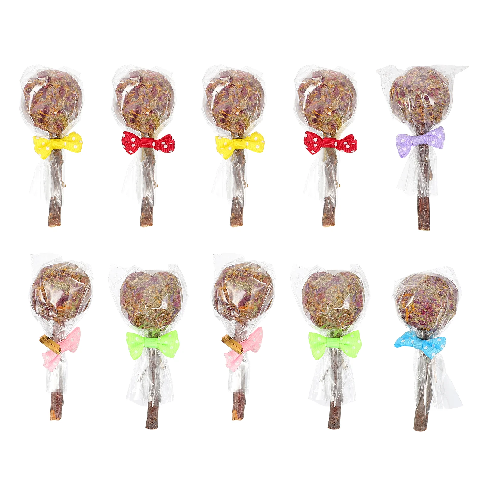 

10Pcs Pet Teeth Care Toys Small Animal Chew Supplies Rabbit Molar Health Products Hamster Gnawing Branch（Parts, Random color）
