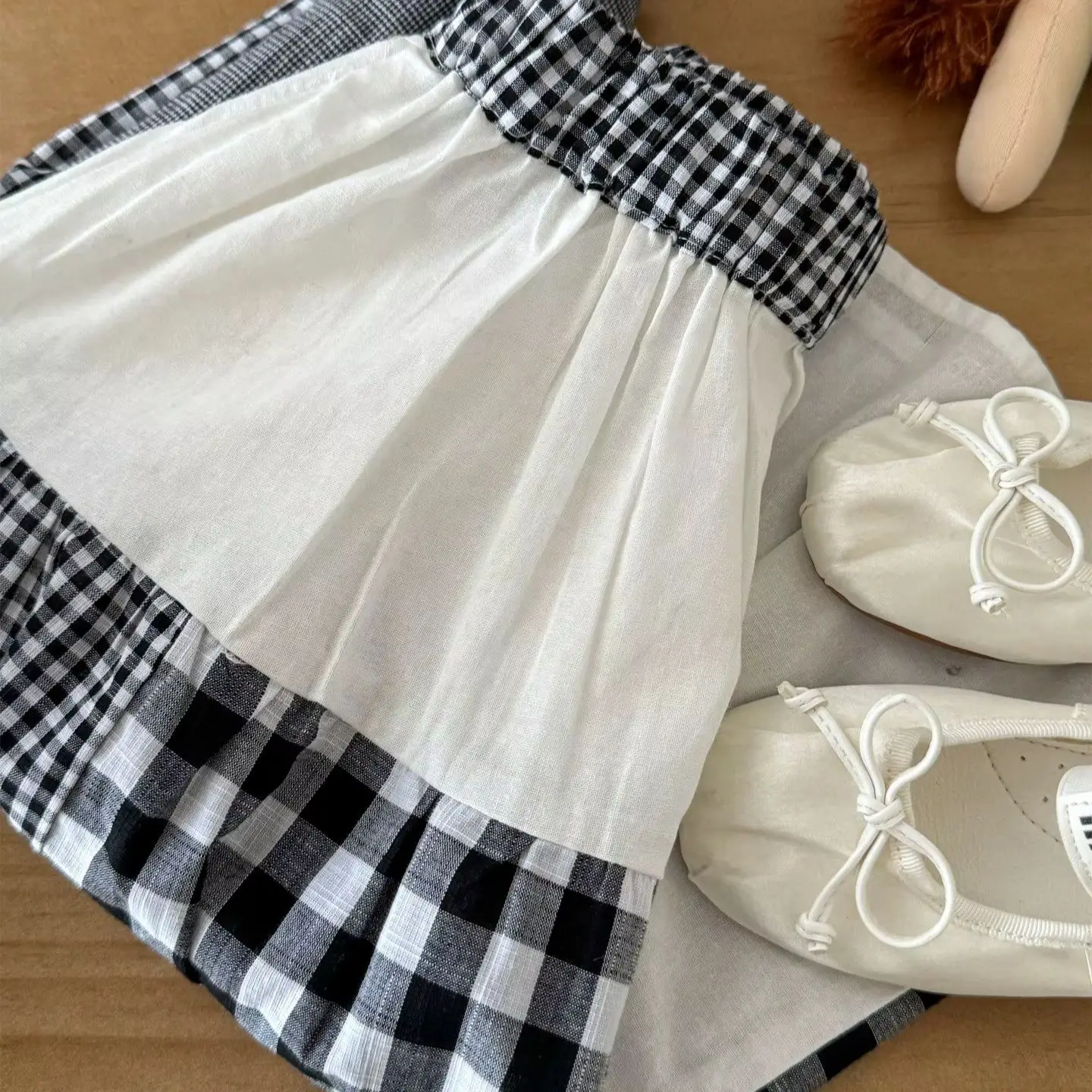 تنورة سوداء للفتيات صيف 2025 ملابس مدرسية جديدة تنانير للفتيات الصغيرات مقاس 7-8 2 3 4 5 6 9 10 سنوات من الأسفل #2