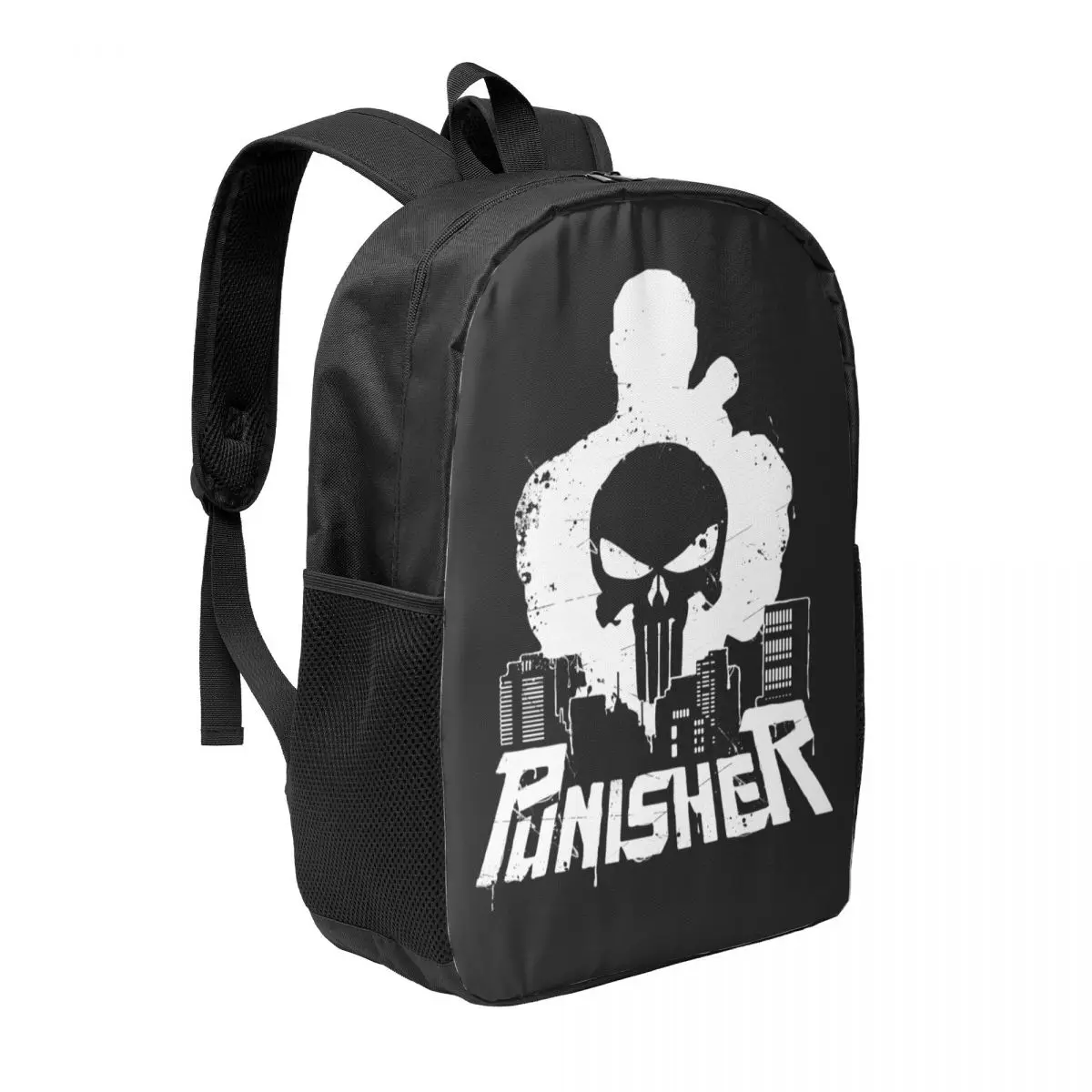 Custom Punisher Skyline Travel Backpack Women Men School Laptop Bookbag College Student Daypack Bags