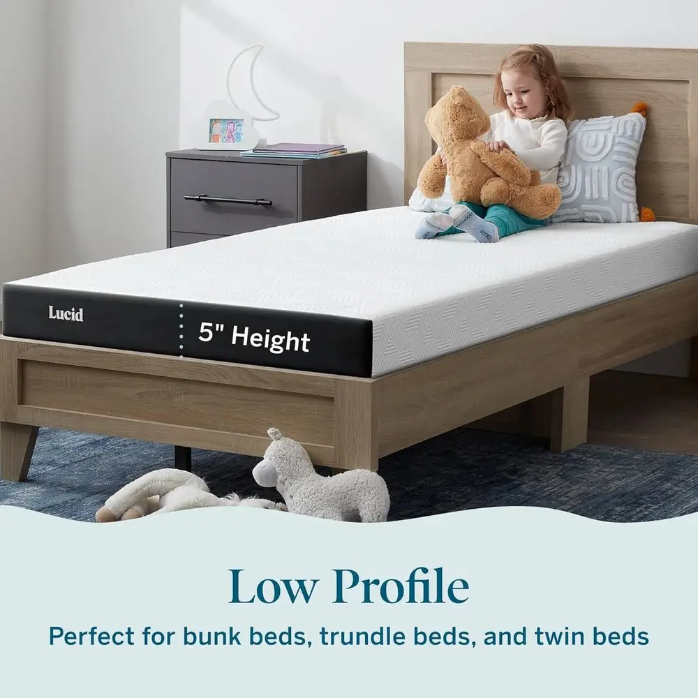 Twin XL Bamboo Charcoal & Gel Infused Memory Foam Mattress - Firm, Breathable, Temperature Controlled