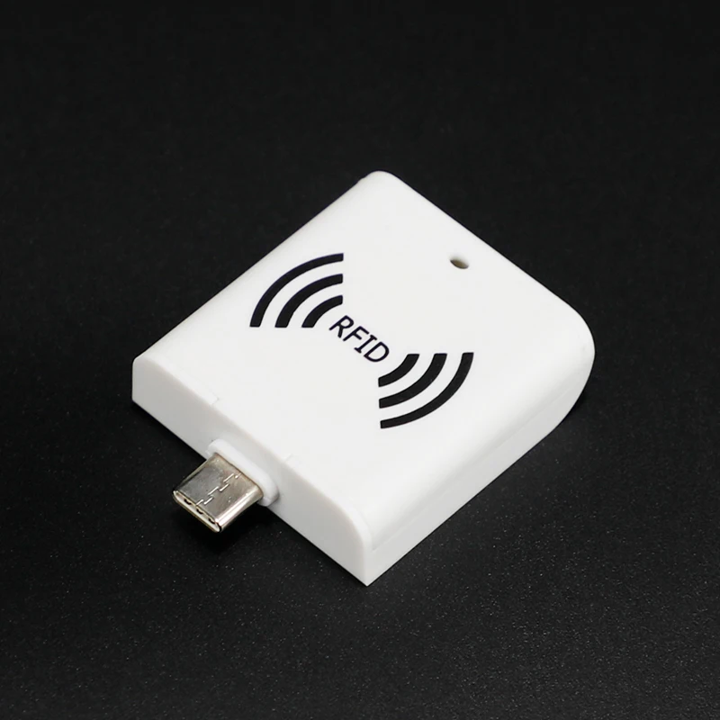 FONKAN-Portátil UHF RFID OTG Leitor, Etiqueta Tag Detectar Faixa, 1M para Android, Tipo-C Interface com Aplicativos, SDK, 860-960mhz