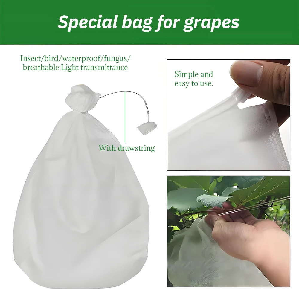 Sacs de Protection des fruits Non tissés, sacs de Protection respirants pour vergers, sacs horticoles, sacs de Protection contre les insectes et les oiseaux