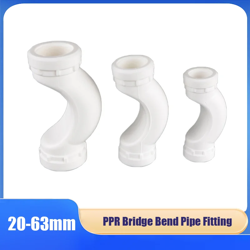

PPR Bridge Elbow Connector Water Pipe Fittings 20/25/32/40/50/63mm Adapter Accessories Hot Melt Pipe Pipeline Laying Adjustment