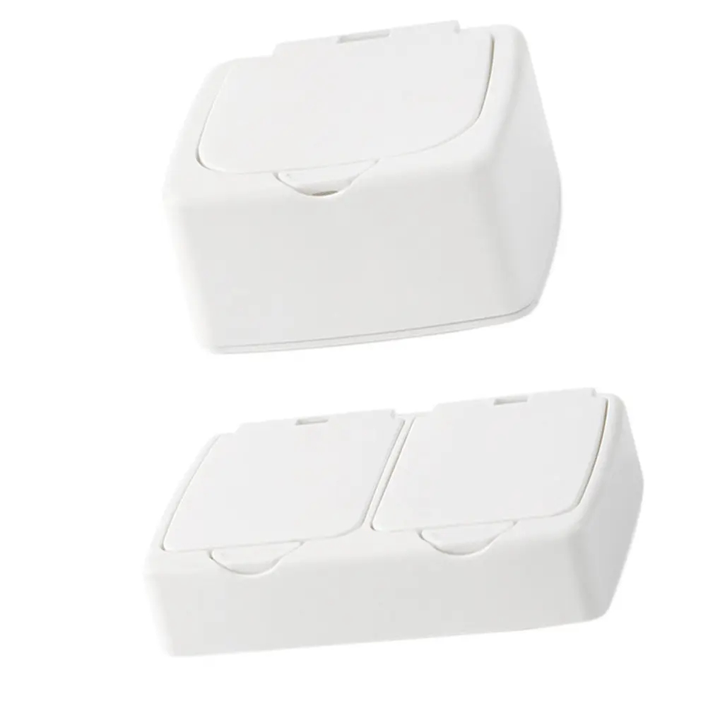 

Набор из 2 настольных контейнеров: пылезащитные пластиковые органайзеры для гаджетов, многофункциональные маленькие контейнеры для хранения мелочей, зубочисток и ватных палочек