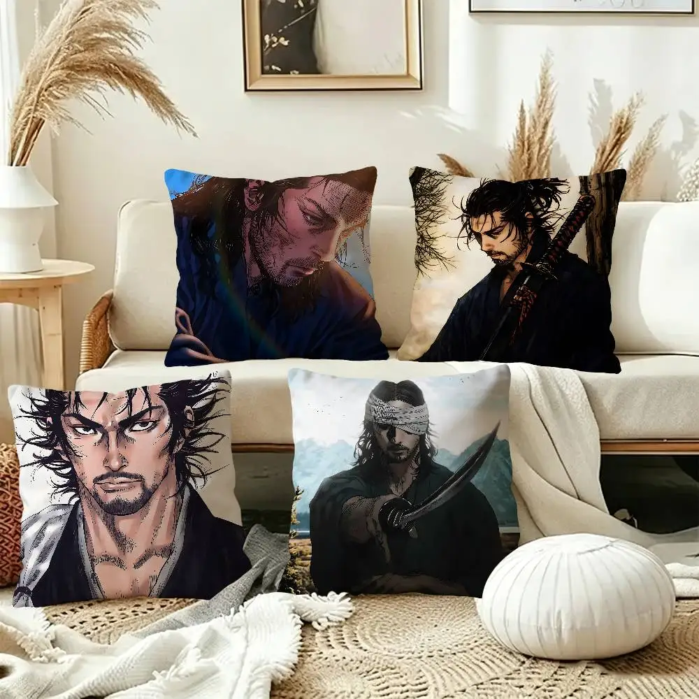 V-Vagabond Anime Pillow Gift Home Office Decoration Pillow Bedroom Sofa Car Cushion CoverPillow Case